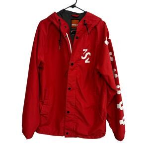 ThirtyTwo Red Snowboard Jacket Hooded 10K Waterproof Logo Sleeve M